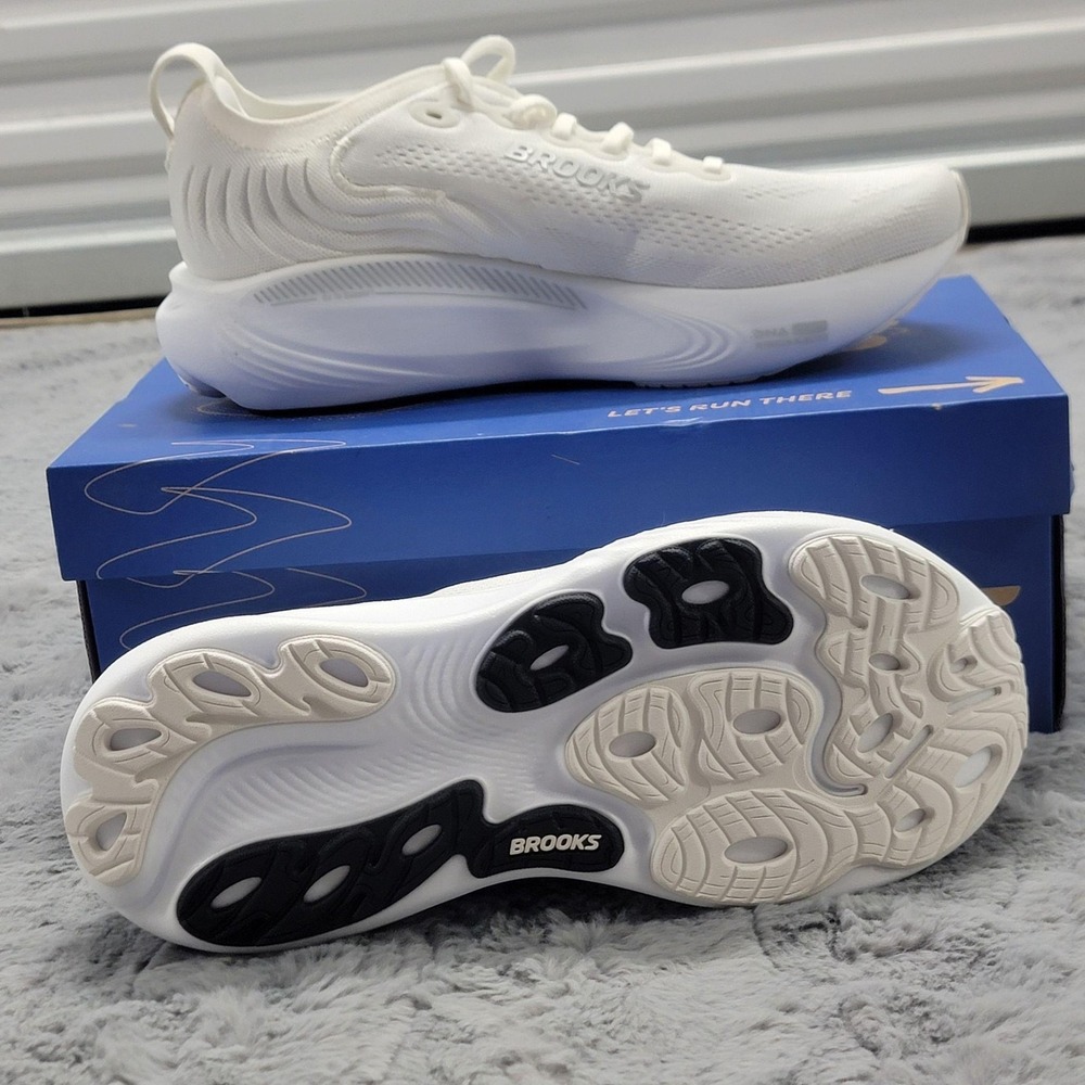 Brooks Adrenaline GTS 25 Shoes Womens 10B White Road Running Support Sneakers